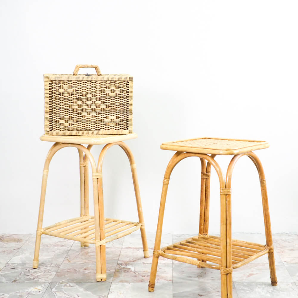 โต๊ะข้าง หวายแท้ PISAMAI รุ่น ALTO SIDE TABLE ทรง MINIMAL ขนาด 40*40*70 ซม. สีธรรมชาติ_3